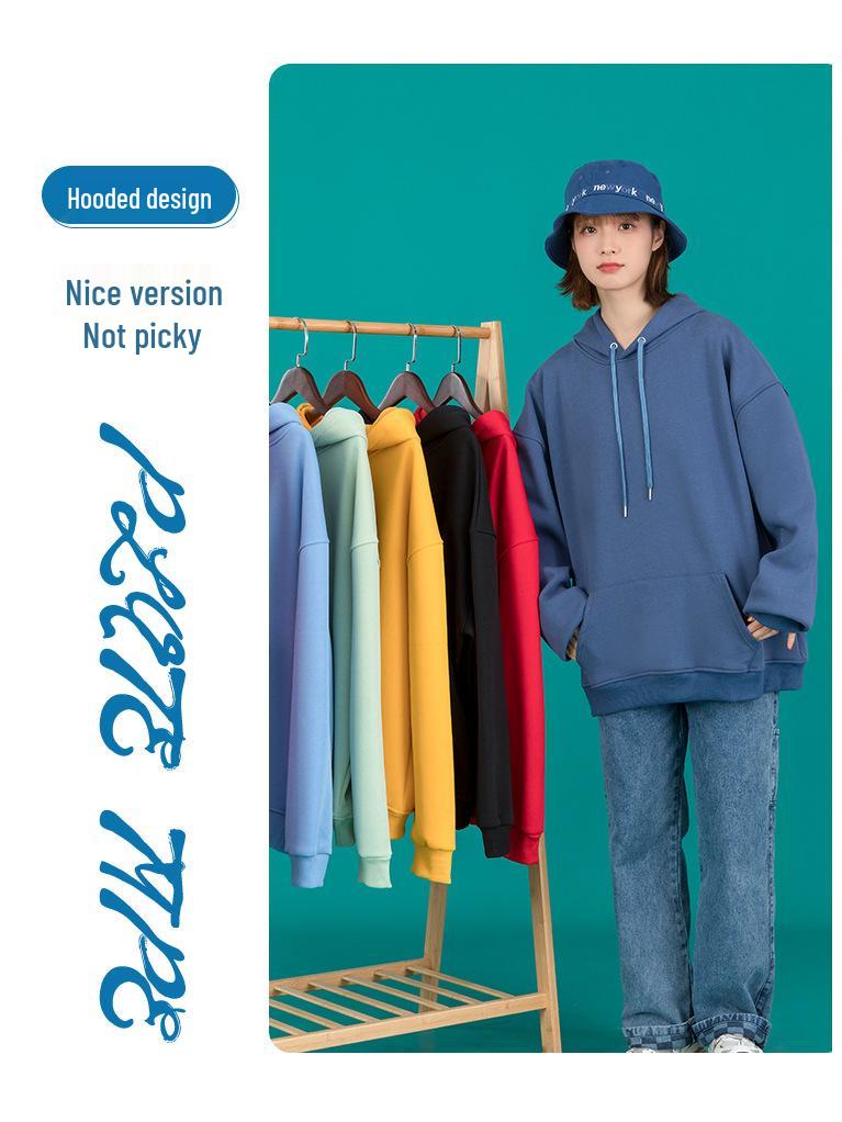 Customized 450G Silver Fox Fleece Hoodie - Student Class Uniform Sweatshirt with Custom Text, Image, or Logo for Team Events and Meetings