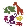 Foam Rubber Zoo 3-8.5cm, 6 Types,3-8.5cm, 80pcs, Assorted