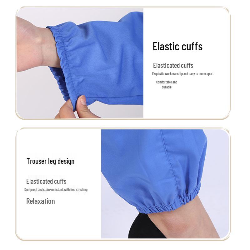 Унисекс Комплект Рабочей Одежды для Чистых Помещений с Длинным Рукавом с Принтом и Вышитым Логотипом для Гигиены Пищевой Промышленности
