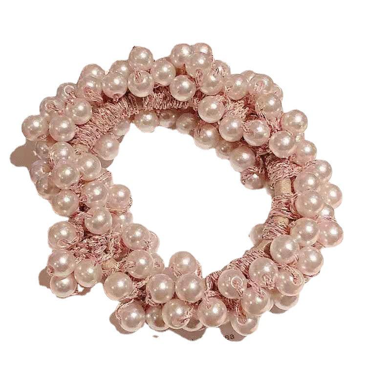 Повязка для волос и браслет двойного назначения с жемчужными бусинами - высокая эластичность, аксессуар для волос в корейском стиле