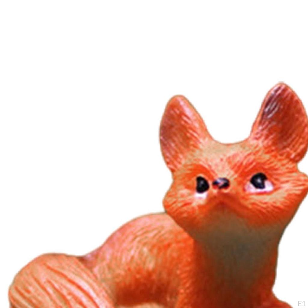 3 Pieces Garden Fox Miniature Figurines Animal Statues Centerpiece Decorative Creative
