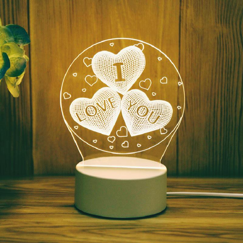 Creative 3D Cartoon Table Lamp – Children's Day Gift, USB Bedside Night Light