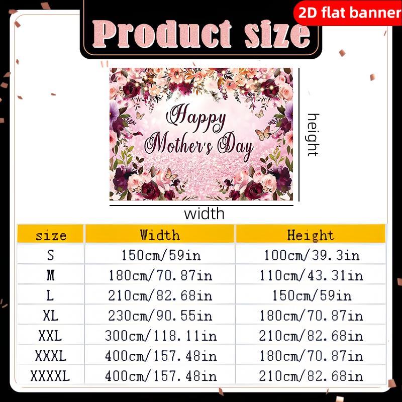 1 PC Happy Mother's Day banner, making background decoration banners and background fabrics for parties