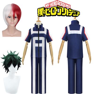 Аниме My Hero Academia Boku No Hero Todoroki Shoto Косплей Костюм Мужчины Женщины Школьная форма Спортивный костюм Футболка Брюки Midoriya Izuku