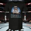 Летний UFC 2026 Хасбулла Графическая футболка в стиле гранж Боевые искусства Женская Спортивная хлопковая с коротким рукавом Свободная Повседневная рубашка для фитнеса Унисекс