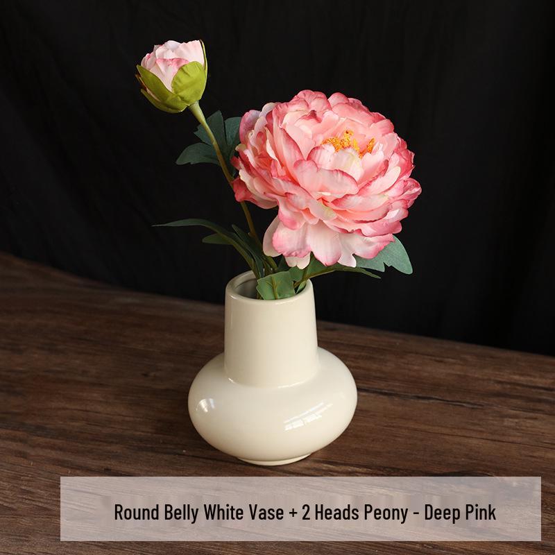 Французская Роскошная Керамическая Ваза: Элегантный декор высокого класса для гостиной или обеденного стола