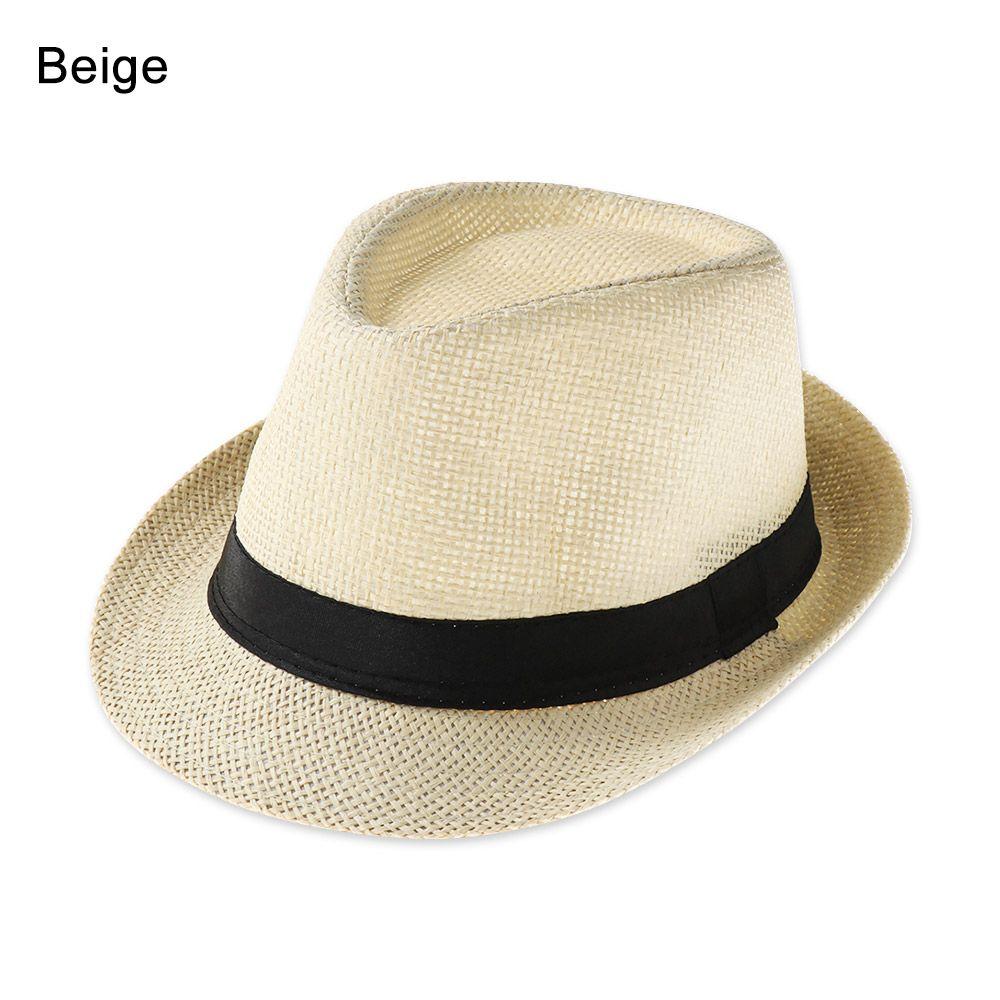 Fashion Gangster Cap Beach Straw Panama Cap Jazz Dress Hat Cowboy Fedora Hat Sun Hat