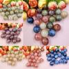 20 шт. круглые ювелирные аксессуары своими руками 16 мм акриловые материалы из бисера свободные бусины ювелирные изделия для изготовления браслетов и сережек глазурованный золотой порошок