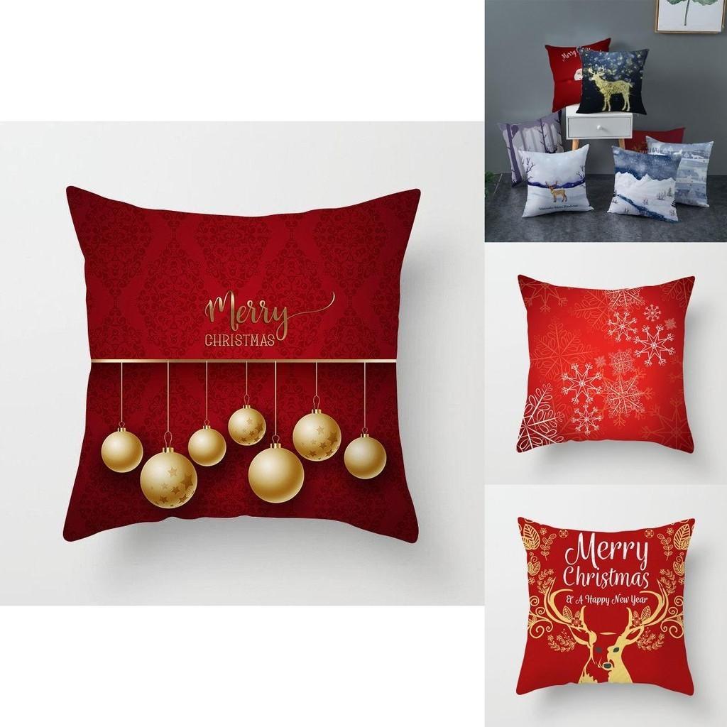 Stylish Christmas Cushion Cover Ideal For Living Room And Couch With Bright Prints