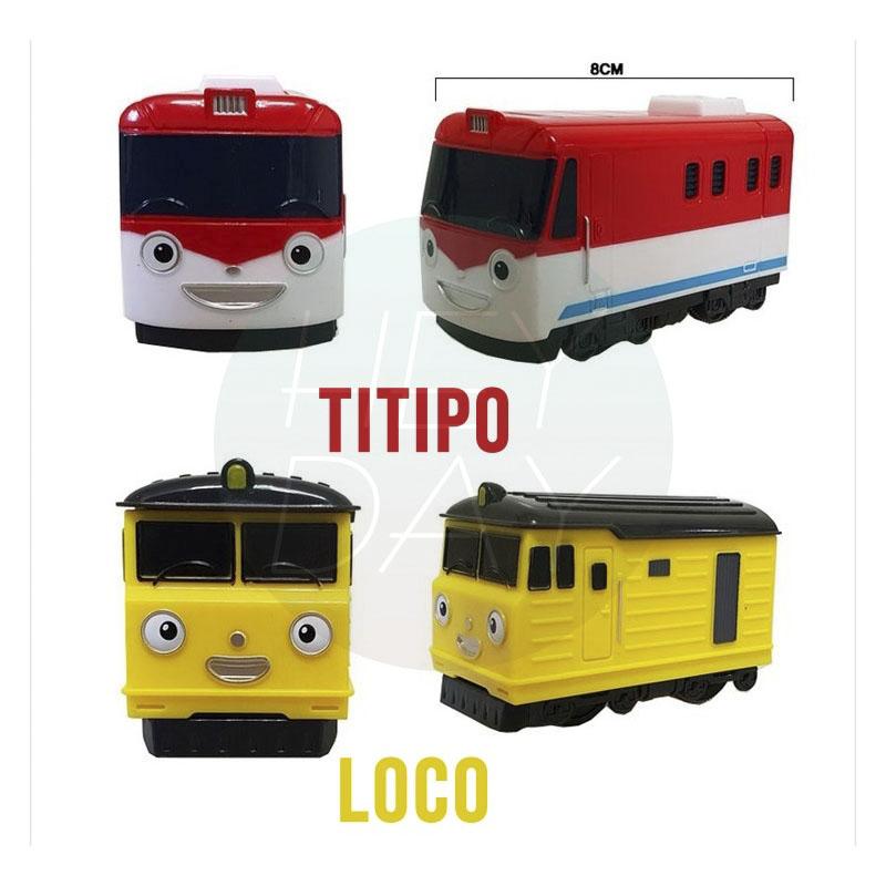 Titipo и Train Friends набор из 5 предметов игрушечная машинка с откидным механизмом