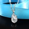Серебряное ожерелье S925 Ангельские слезы Хрустальный красный кулон Ожерелье для женщины Шарм Украшение Подарок