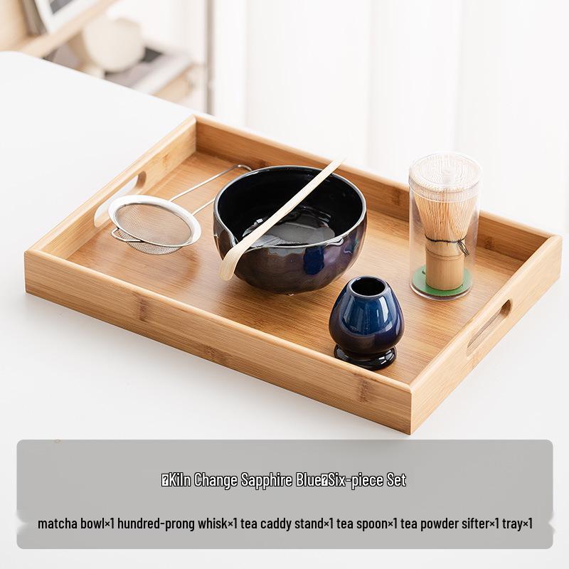 Handmade Japanese Matcha Ceramic Tea Bowl and Bamboo Whisking Tool