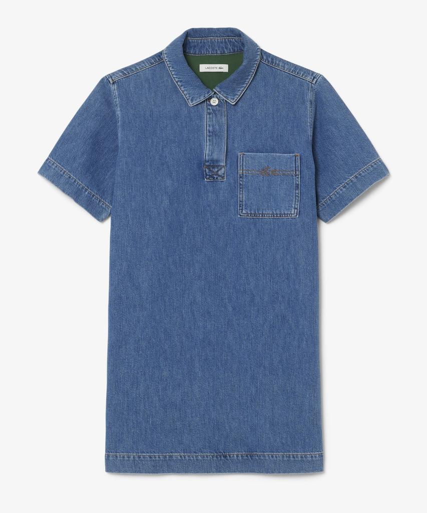 Lacoste Women'S Denim Polo Dress Ef0192-56G 36L