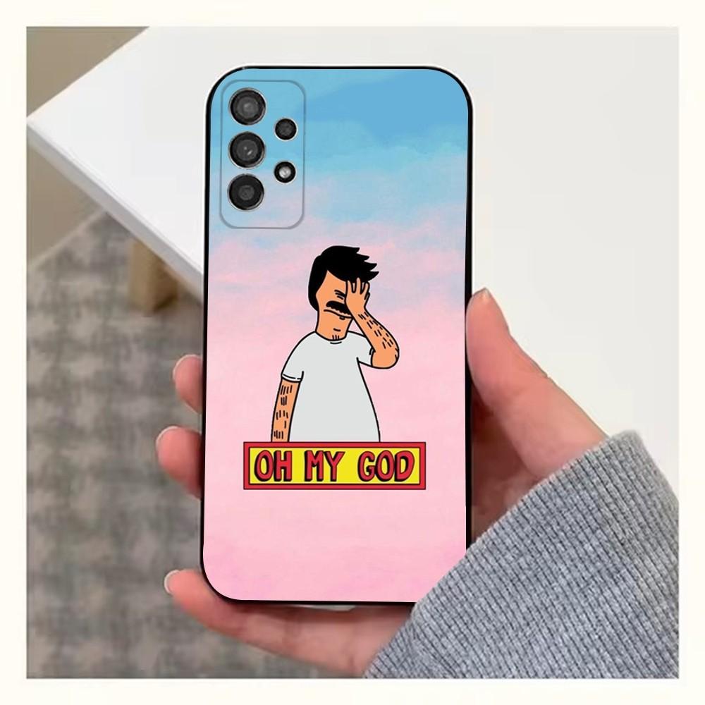 Мультяшный чехол для телефона B-Bob Burger-ES для Samsung S25, S24, S23, S22, S20, S21, S10, Ultra, Plus, Lite, FE, Мягкий силиконовый черный чехол
