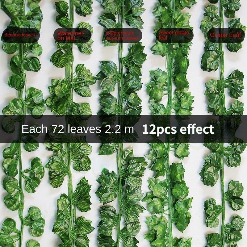 1 шт. 2,2 м имитация плюща Scindapsus Aureus листья плюща лозы плюща зеленые листья искусственный цветок свадьба