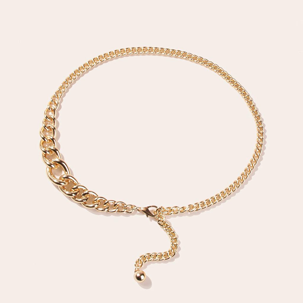 Metal Waist Women Chain With Irregular Aluminum Chain For Summer Winter Wear