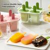 1pc Easy-Release Popsicle Maker-4Leak-Proof Molds for Juice/Fruit.BPA-Free,transparent,warm water release.Homemade popsicle tool