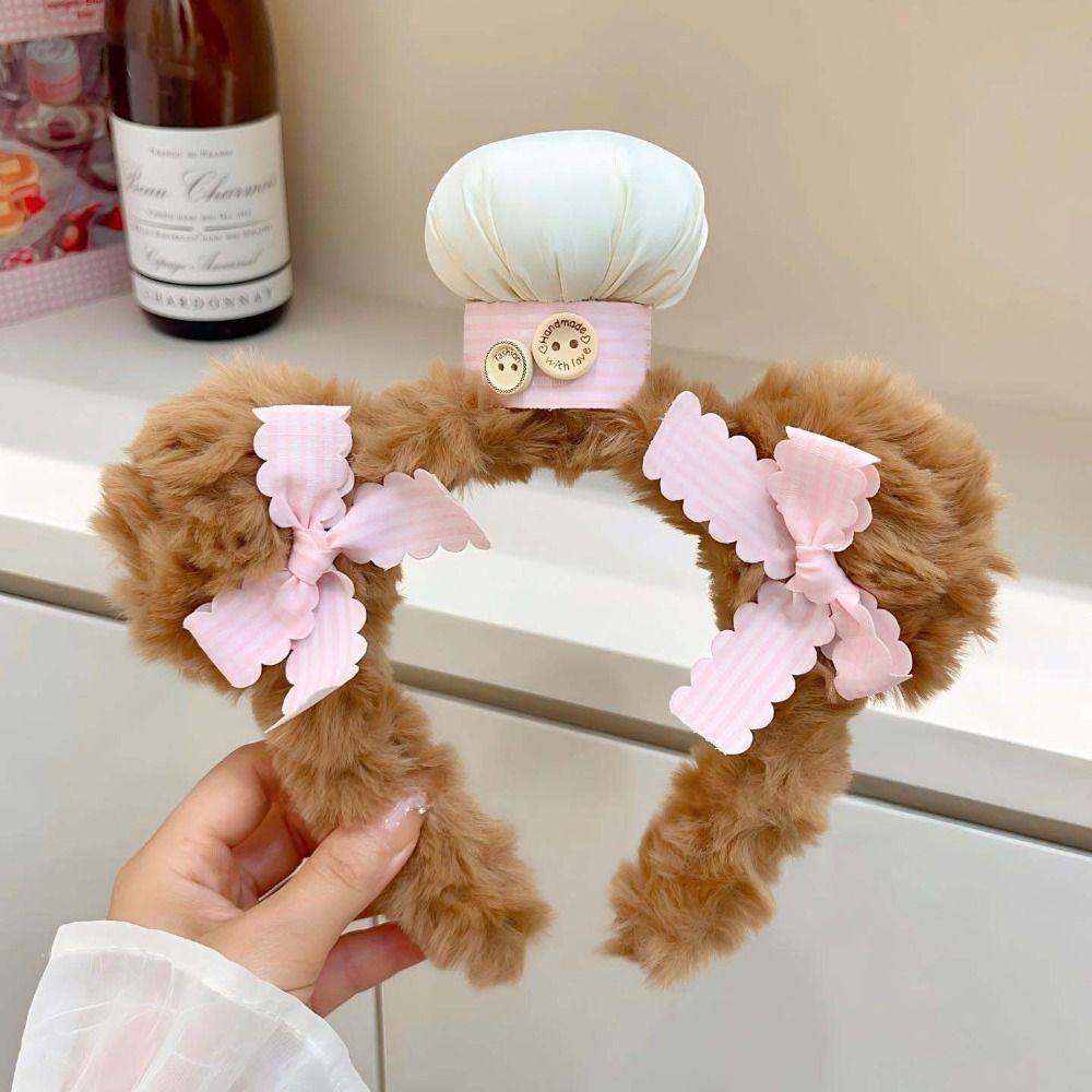 Fluffy Plush Headbands Elastic Animal Hair Hoops Faux Fur Tiaras Cute Hairbands Party