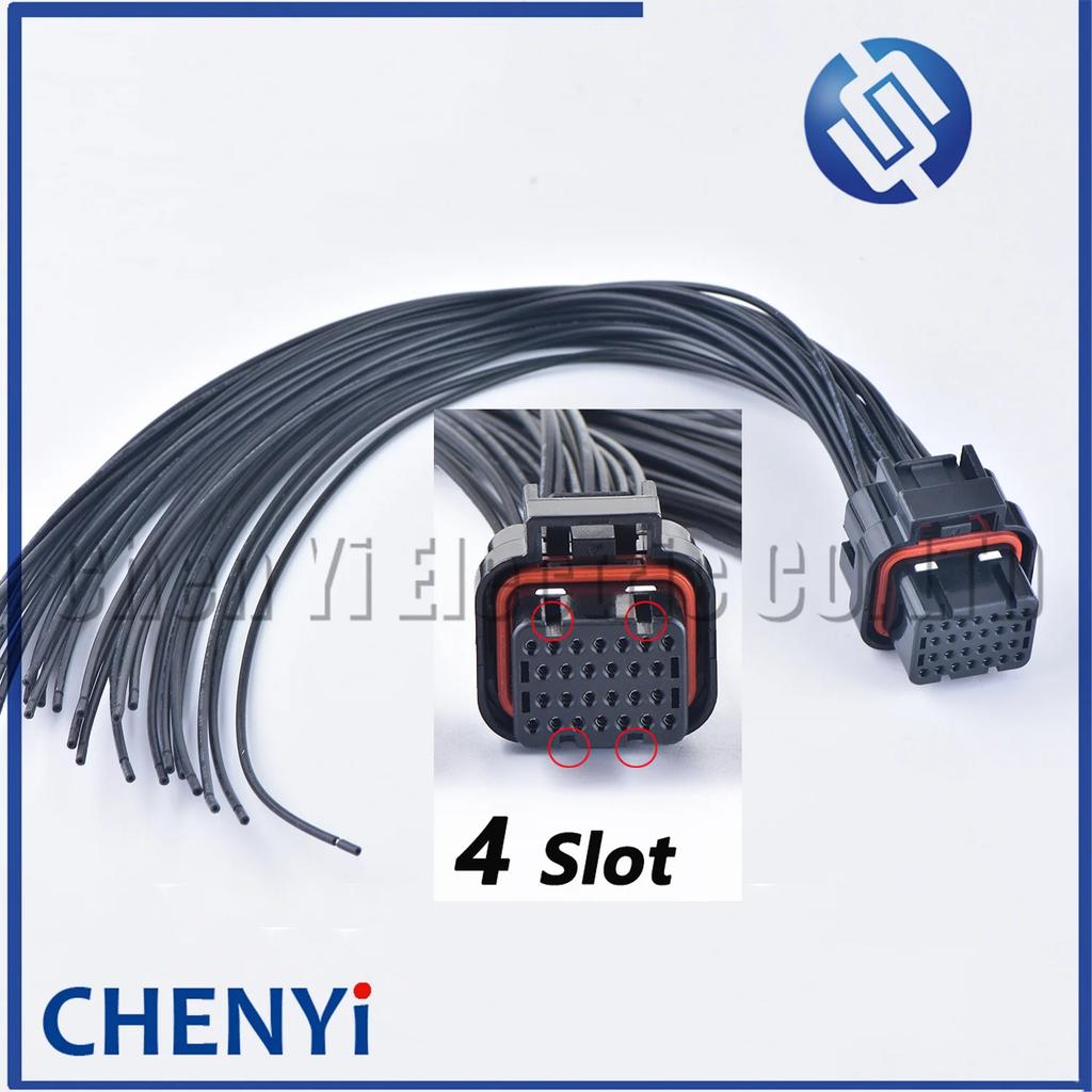 26 Pin Auto ECU Computer Connector Oil Gas Electrical Plug 3-1437290-7 3-1437290-8 1473416-1 1473416-2 With 30cm or 200cm Wires