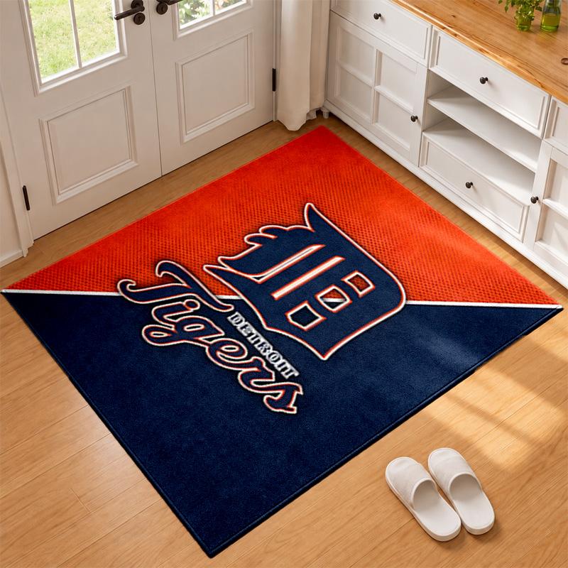 Detroit Tigers Carpet Door Mat for Living Room or Bedroom Protective Mat Under Chair Office Decoration Christmas Gift Birthday Present
