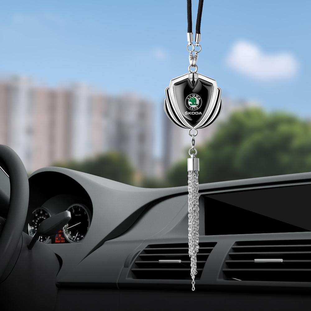Car Interior Hanging Ornament Rearview Mirror Pendant Decor For Skoda Octavia Kodiaq Fabia Karoq Superb Scala Rapid Kamiq VRS S ulvc23