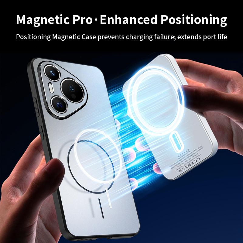 Роскошный матовый магнитный чехол-броня для Huawei Mate 70 60 Pura 80 70 P60 Pro Для Magsafe Беспроводная зарядка Защитный прочный чехол