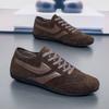 Men's Casual Shoes Fashionable Retro Breathable Flat-bottomed Single Shoes Sports Lace-up Men's Shoes Doudou Shoes