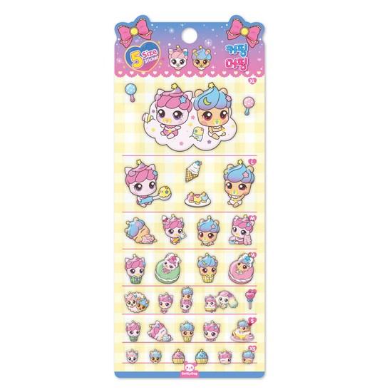 Catch Tiniping 5 Size Sticker Set of 7 Types (poshilping+hachuping+sharping+soft Pinging+cupping Merping+sour Comping Sweet Pinging+meringue Ping)
