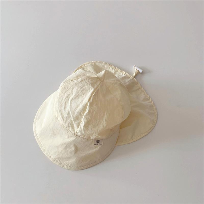 Summer Quick Drying Bucket Hat for Baby Outdoor Neck Protection Sun Hats Toddler Solid Color Big-brim Kids Fisherman Caps