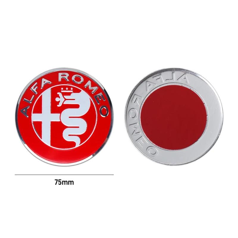For Alfa Romeo 2026 Hot Sticker 5 colors 75mm Car Front Hood Emblem Logo Rear Trunk Badge for Alfa Romeo 159 147 Giulietta Stelv