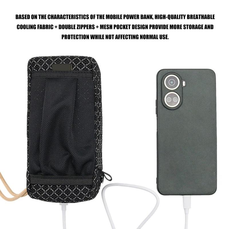 Дорожный чехол для Power Bank H50 50000 мАч 100 В, защита от царапин, сумка с карманами на молнии, ударопрочный кейс для хранения