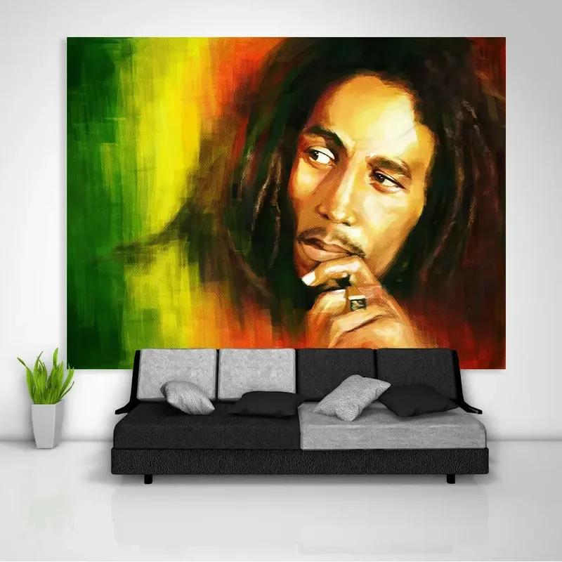 VIKAMA Bob Marley ReggaeStyle Art Tapestry Decorative Tapestry For Bedroom Headboards Music Studios Or Trendy Living Rooms