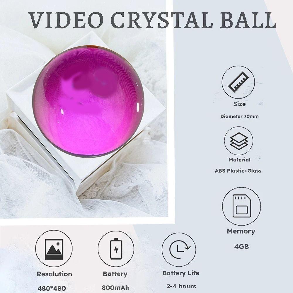 DIY 3D Crystal Ball Electronic Screen Video Photo Album NEW Digital Video Display Birthday Gifts