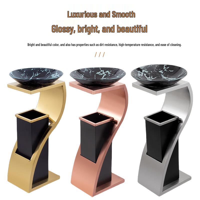 Commercial Standing Ashtray Trash Can