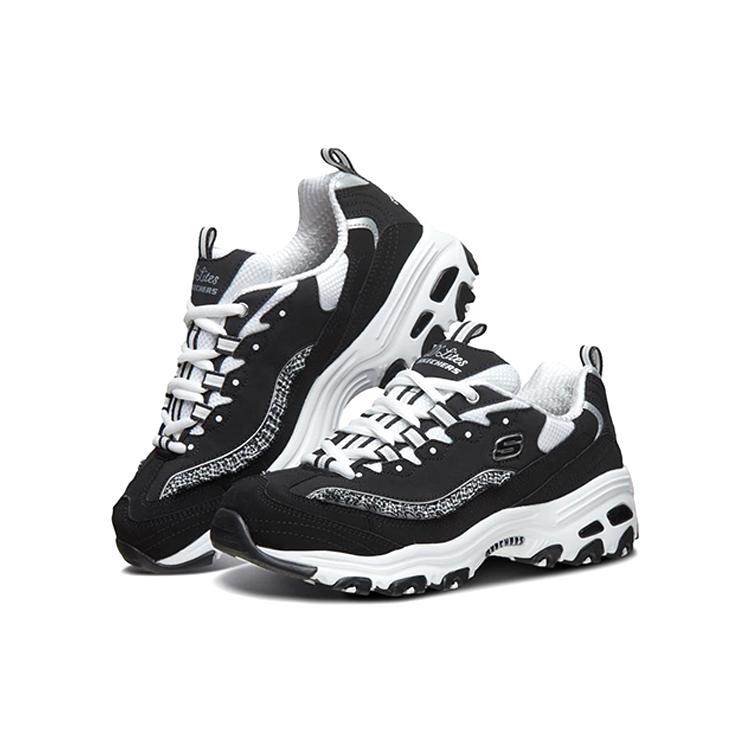 Skechers D'Lites 1.0 Mesh, Textile Classic And Versatile Cushioning Abrasion Resistant Breathable 13090-BKW