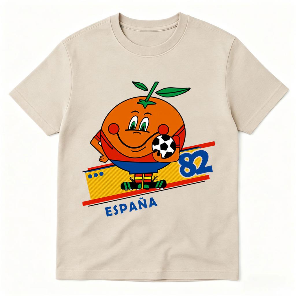 Unisexs Tshirt Naranjito Espana 82 Spain Mascot 1982 Football Funny Tshirt Unisexs Unisex Clothing Fashion Cotton Short Sleeve Top