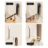 2 Pieces No-drill Installation Suction Cup Clothes Hanger Adjustable Length Laundry Rack  for Home