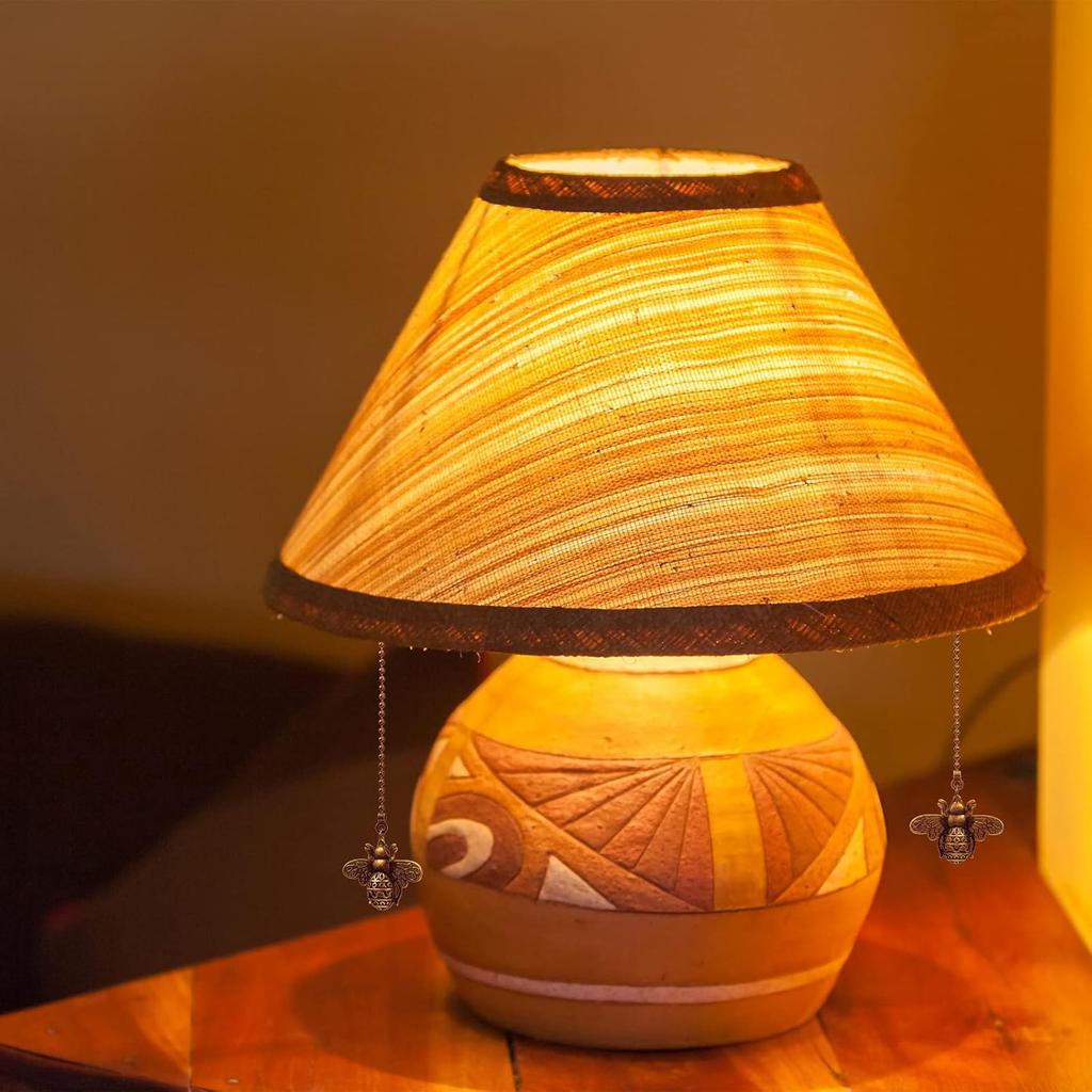 Набор из 4 штук 13-дюймовых винтажных удлинителей цепочки для потолочного вентилятора с подвесками-шармами в виде пчелы-матки, бронза