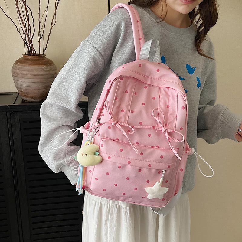 Fresh and Sweet Bow Backpack High Value Sports Outdoor Travel Bag Trend Cute Large Capacity Backpack