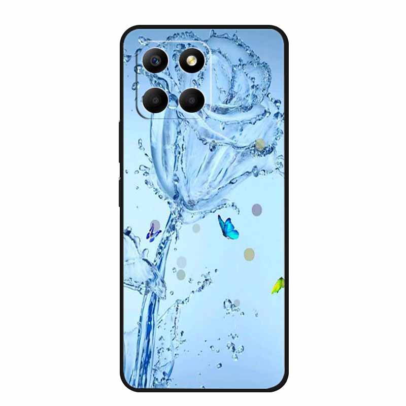 Чехол для Honor X6a Животные ТПУ Силикон Мягкая Задняя Крышка Телефона для Huawei Honor X6a HonorX6A 2023 Защитный Волк Черный Крутой Чехол