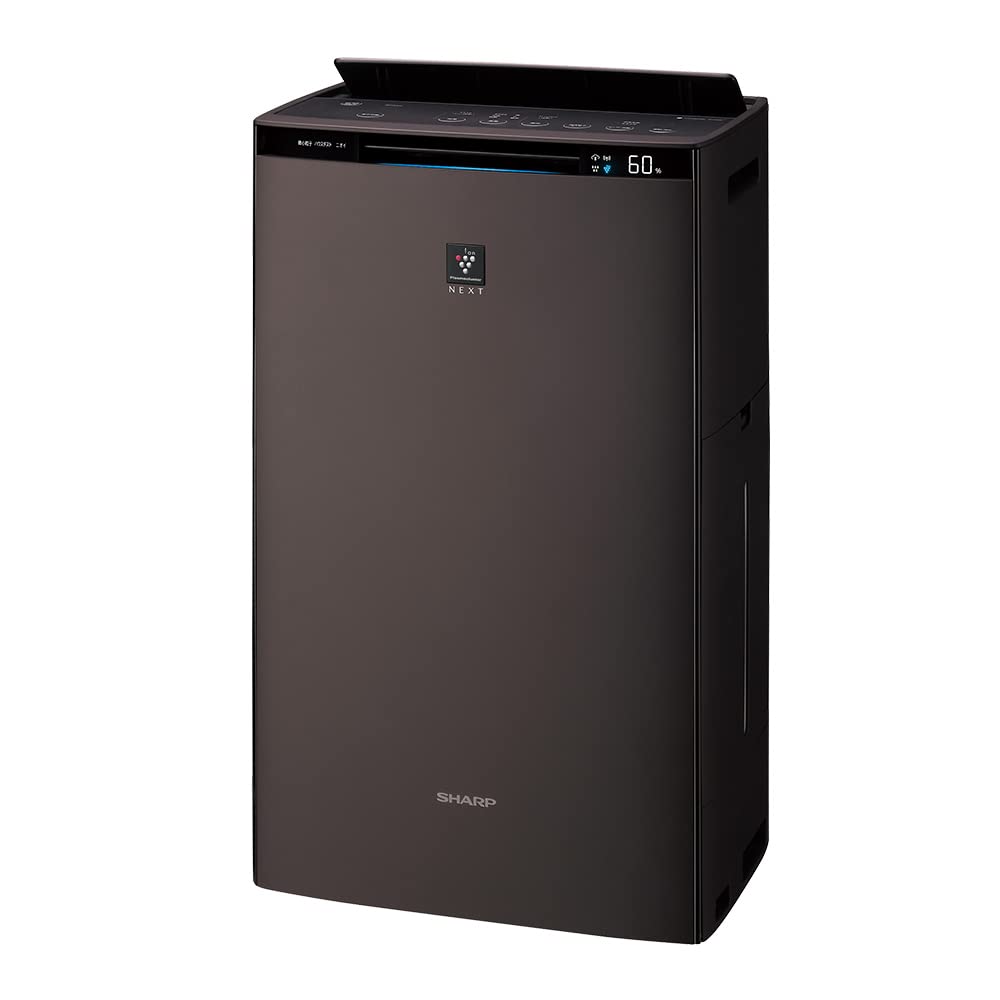 Увлажняющий очиститель воздуха Sharp Plasmacluster NEXT, оснащенный очистителем воздуха COCORO AIR, емкостью резервуара коричневого цвета 31 татами, приблизительный объем 700 мл