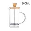 350-1000ML French Press Coffee Pots With Filter High Borosilicate Glass Heat-Resistant Coffee Brewer Milk Foam Frother Pots