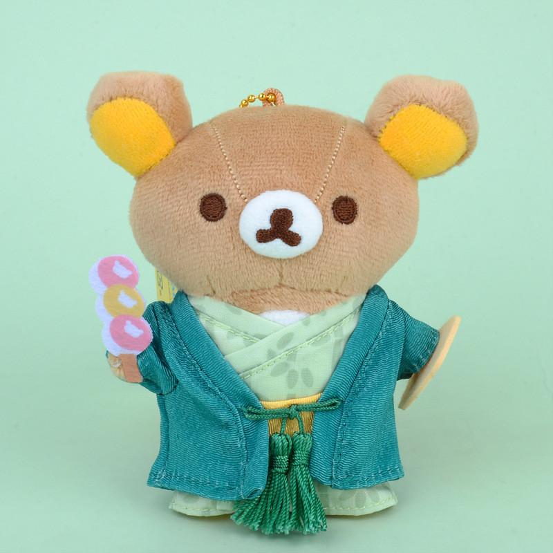 Плюшевый брелок Рилаккума, мультяшная игрушка, мягкая кукла-животное, украшение, детский подарок