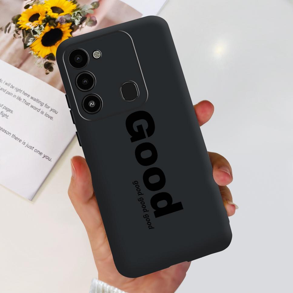 Чехол для Tecno Spark GO 2022 KG5 Мягкий Силикон Милый Кот Чехол для Телефона Для Tecno SparkGO 2022 6.52" Роскошные Цветы Любви Чехлы Funda