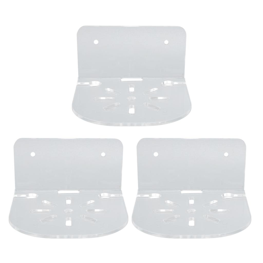 Acrylic Small Floating Shelf Transparent Wall Mounted Holder for Security Camera Speakers Baby Monitoring Device