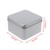 9x9cm Small Metal Tin Silver Storage Box for Case Organizer For Money Coin Candy