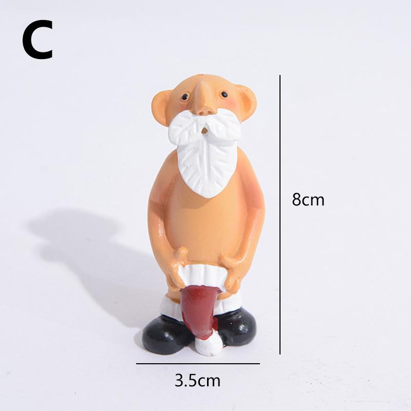 1 шт., мужской и женский рождественский подвесной кулон из смолы, голый подарок Санта-Клауса, новогоднее украшение для рождественской елки