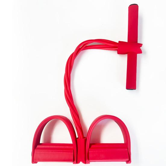 4/6-Tube Pedal Puller Resistance Band with Handle Multifunction Elastic Yoga Sit-up Pull Rope Men Women Pedal Tensioner Exerciser Workout Equipment