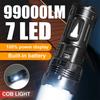 Powerful Flashlight With 7 Lamp Beads Super Tactical Light With COB Side Light Camping Lantern Rechargeable Led Flashlight Torch