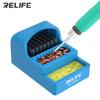 RELIFE RL-599C Очиститель жал паяльника 3-в-1 Стальная щетка/Металлическая губка/Губка Инструменты для очистки жал паяльника